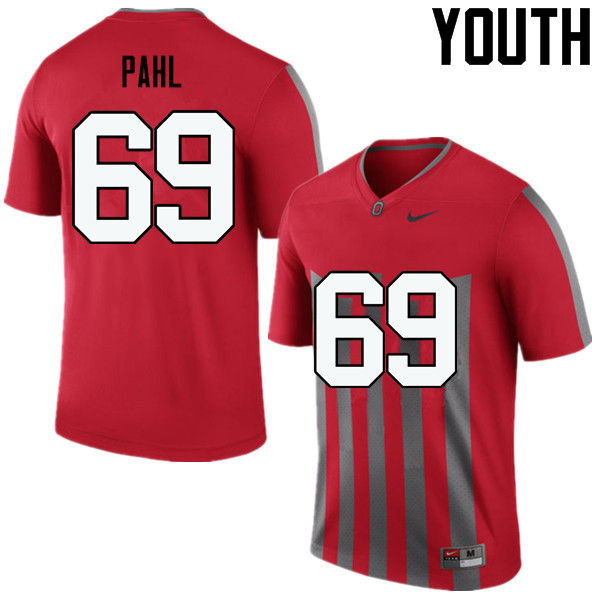 Youth Ohio State Buckeyes #69 Brandon Pahl College Football Jerseys Game-Throwback